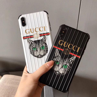 カップル向け Gucci iphone xs maxケース 猫柄 グッチ アイフォンXRケース